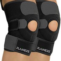 Plainers 2 Pack Knee Brace Support & Patella Stabilizer for Men & Women - Relieves ACL LCL MCL & Arthritis Pain. Perfect for Running Hiking Soccer Basketball Tennis & Squats. (Medium - 12" - 16")