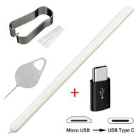 Bestdealing Stylus Touch S Pen Replacement for Samsung Galaxy Tab A 9.7 P550 SM-P550 P555 P350 P355 Touch Pen with Tips Nibs Tweezer Micro USB to Type C Adapter and Needle Repair Part (White)