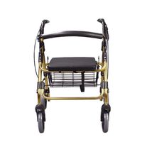 EGCLJ Mobility Aid Standard Walkers 4 Wheel Rollator Walker with Padded Seat, Lockable Brakes, Ergonomic Handles, and Shopping Basket for Disabled