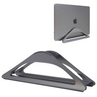 HumanCentric Vertical Laptop Stand for Desks (Space Gray) | Adjustable Holder to Dock Apple MacBook, MacBook Pro, and Other Laptops to Organize Work & Home Office