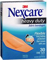 Nexcare Heavy Duty Flexible Fabric Bandages One Size 30 Each (Pack of 3)