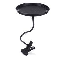 Car Food Tray, Round Car Mount Food Tray with Clamp Bracket for Automobile, Table, Desk