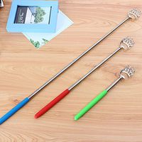 SUPXOV 3pcs Extendable Back Scratcher Stainless Steel Anti-Slip Portable Solid Back Scratcher with Bear Claw Cutout