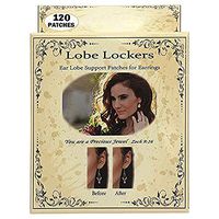 Lobe Lockers Ear Lobe Support Patches & Stabilizers for Wearing Heavy Earrings - 120 Lift Repair Stickers - 1 Pair of Bullet Clutch with Safety Pad Backs
