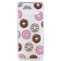 Clear Case for Samsung Galaxy S10,Aoucase Ultra Thin Art Pattern Soft TPU Rubber Shockproof Non-Slip Back Case with Black Dual-use Stylus,Donuts