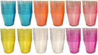 120ct Hard Plastic Party Shooters! 6 Different Bright Fun Colors! 1oz Plastic Colorful Shot Glasses! Clear, Pink, Purple, Orange, Blue, Yellow (120)