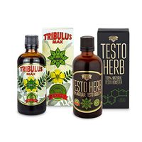 Cvetita Herbal, ТESTOSTERONE Booster Bundle, Tribulus MAX + Testo herb Combo Bundle, 100ml Natural Liquid serum Extract of Bulgarian tribulus terrestris + 100ml Natural Liquid Extract of Fenugreek