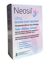 Neosil NEO-0210 Ultra Large Transparent Silicone Scar Sheeting for Burns, Dermabrasion or Laser Treatments, 5" x 5" (Pack of 3)