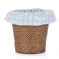 Designerliners Baby Boy Blue Gingham Plastic Wastebasket Trash Bags - 10 count - 21" x 24"