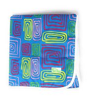 Designer Pattern Ultra-Soft Washable Large 29" x 29" Incontinence Chair or Bed Pad (Blue Spiral)