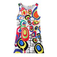 Girl Skirt,Freesa O-Neck (4T-8T) Girls Digital Print Sleeveless Tank Dress Toddler Girls Summer Princess Dress Kids Baby Printing Party Sleeveless Dresses