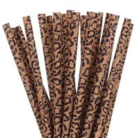 Biodegradable Paper Straws Cheetah Print (50)