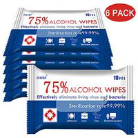 Wet Wipes Travel Bulk, 6 Pack 60 Wipes