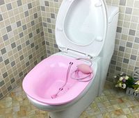Douper Sitz Baths for Hemorrhoids Fits Most Standard and Elongated Toilets Bedside Commodes BPA Free (Pink)
