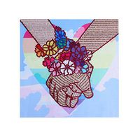 Meidexian888 Special Shaped Diamond Painting, DIY 5D Partial Drill Cross Stitch Kits Crystal R (H)