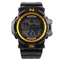 Fxbar,Mens Digital Sports Watch Military Army Date and Week Display Automatic Watch Waterproof(Gold)