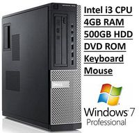 Dell Optiplex 7010 SFF Business Desktop PC, Intel Core i3 Processor, 4GB DDR3 RAM, 500GB Hard Drive, DVD ROM, Windows 7 Professional (Certified Refurbished)