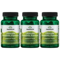 Swanson Ultimate Probiotic Formula Digestive Health Immune System Support 66 Billion CFU Prebiotic NutraFlora scFOS 30 DRcaps Veggie Capsules (Caps) (3 Pack)