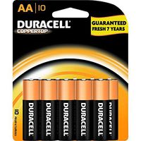 DURMN1500B10Z - Duracell CopperTop Alkaline Batteries w/Duralock Power Preserve Technology