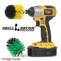 Drill Brush Power Scrubber - Kitchen Cleaning Brush - Dish Brush - Stove Top - Kitchen Sink Scrubbing - Tile and Grout Brush - Bathroom Cleaning - Shower Cleaner - Bathtub Scrubber - Floor Cleaner