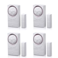 Wsdcam Magnetically Triggered Alarms for Doors or Windows Home Security Window/Door Alarm Kit, Loud 110 dB Alarm (4 Pack)