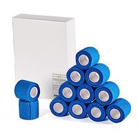 Keepcare Bandage Wrap,12 Pack - 2" x 5 Yards,First Aid Elastic Self Adherent Cohesive Tape,for Sports,Wrist and Ankle Sprains & Swelling,Bandage Tape for Blue