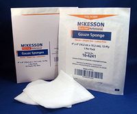 MCKESSON Sponge Dressing Medi-Pak Performance Cotton Gauze 12-Ply 4 X 4" Square (#16-4241, Sold Per Box)