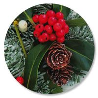 Holly and Ribbon Envelope Seals - Set of 72