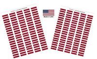 Made in USA! 100 Country Flag 1.5" x 1" Self Adhesive World Flag Scrapbook Stickers, Two Sheets of 50, 100 International Sticker Decal Flags Total (Latvia)
