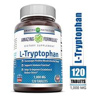 Amazing Formulas L-Tryptophan - 1000 Mg,120 Tablets (Non-GMO,Gluten Free) - Encourages Positive Mood & Restful Sleep - Supports Immune Function - Helps to Improve Circulation & Reduce Stress.