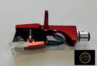 Cartridge, Stylus Needle and Red Headshell with mounting bolts for Stanton T120, T60, T80, T90, T62, T92, ST150, T92 usb, ST100, STR8100, STR880, STR890