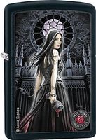 Zippo Pocket Lighter Anne Stokes Woman with Cup Pocket Lighter, Black Matte