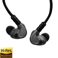 LINSOUL BGVP DMG 2DD+4BA Hybrid Drivers High Fidelity HiFi in-Ear Metal Earphones with Detachable MMCX Audio Cable for Musicians Audiophile (Black)