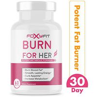 Burn for Her Weight Loss Supplement for Women by Foxy Fit — Fat Burner with White Willow Bark, Theacrine, and Green Coffee Extract (60 Capsules)