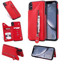 Samsung Galaxy note10 Plus note10 Pro Anti Fall Button Pure red Flip Case Leather Cover Kickstand Card Holders Cell Phone case Premium Business