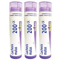 Boiron Lachesis Mutus 200ck, 80 Pellets, Homeopathic Medicine for Hot Flashes Associated With Menopause, 3 Count