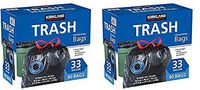 Kirkland Signature XSXV Drawstring Trash Bags - 33 Gallon - XL Size - (90 Count) (2 Pack of 90 Bags)