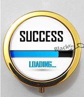 BlackKey Success Beautiful Inspirational Word 3-Compartment Decorative Pocket Gift Box Case Organizer for Pill, Color 2 -1759