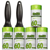 Degbit Lint Rollers for Pet Hair, [Upgraded Extra Sticky] Pet Hair Remover, Lint Remover [300 Sheets/5 Refills], Lint Roller Set Brush for Dog & Cat Hair Removal, Clothes, Furniture, Laundry