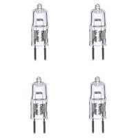 Deezio 12 Volt 50 Watts GY6.35 T4 Halogen Light Bulb with Glass 2-Pin, 300/900 Lumens, 3000K Bulb Color Temp, 4-Pack