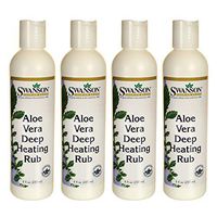 Swanson Aloe Vera Deep Heating Rub 8 fl Ounce (237 ml) Gel (4 Pack)
