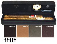 Csonka Fully Accesorized Cigar Pocket Humidor, Classic Black