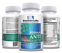 Braxton Labs Anti-Anxiety 900mg+ 60 Capsules, Proprietary Blend including Rhodiola,HPLC,Lutein 5%,Ashwagandha,Chamomile,GABA,Lemon Balm,Skullcap,Hawthorn,Magnola,Passion Flower,Valerian and much more.
