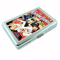 Cocaine Fiends R1 Hip Silver Cigarette Case Id Holder Metal Wallet 4" X 2.75" RFID Protection