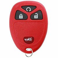 KeylessOption Keyless Entry Remote Control Car Key Fob Replacement for 15114374 Red