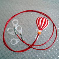 BTE Hearing Aids Protection & Security Clip Anti-Lost Cord Portable Hang Rope (H.A.Balloon) (Red)