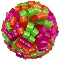 Hot Pink Lime & Orange Car Bows