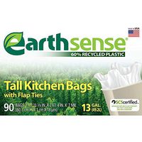 Recycled Can Liners, 13gal, .7 mil, 23.5 x 29.75, White, 90 Bags/Box