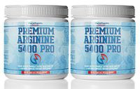 L-Arginine Powder 5400mg - Nitric Oxide Powder - Supports Blood Pressure and Cholesterol - Mixed Berry Flavor - Promotes Natural Energy and Cardiovascular Health - (9.4 oz Each, Pack of 2)