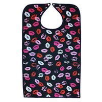 Adult Bibs Waterproof Washable Dining Bibs Reusable Clothing Protector fit for The Elderly,Patient (Lips)